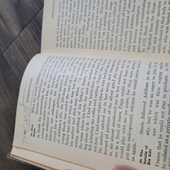 Vintage Lake English Classics Gray Hardcover Book Addison And Steele - Picture 5 of 6